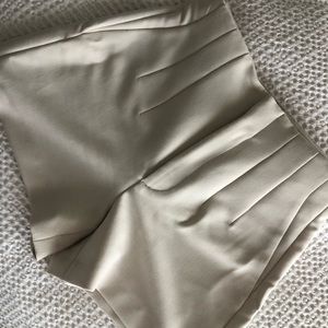 Zara Cream High Rise Tailored Short